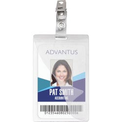 Image for Advantus Card Holders, Self-Lamin, Vert, 2-1/4 x 3-1/2 Inches, Pack of 25, Clear from School Specialty