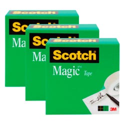 Image for Scotch 810 Magic Tape Refills, 1 x 2592 Inches, 3 Inch Core, Matte, Pack of 3 from School Specialty