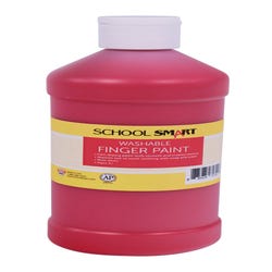 Image for School Smart Washable Finger Paint, Red, 1 Pint Bottle from School Specialty