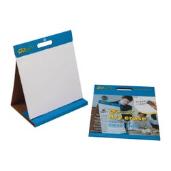 Image for GoWrite Dry Erase Tabletop Non-Adhesive Easel Pad with Carrying Handle, 16 x 15 Inches, White, 10 Sheets from School Specialty