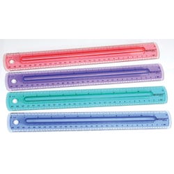 Westcott Finger Grip Ruler, 12 Inches, Assorted Colors Item Number 086072