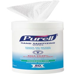 Purell Alcohol Hand Sanitizing Wipes, 80 Wipes, White, White, Item Number 1535369