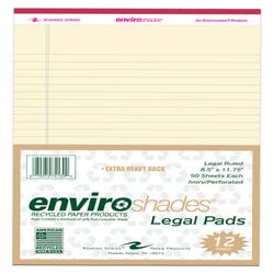 Image for Enviroshades Legal Pads, 8-1/2 x 11 Inches, Ivory, 50 Sheets, Pack of 12 from School Specialty