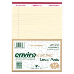 Image for Enviroshades Legal Pads, 8-1/2 x 11 Inches, Ivory, 50 Sheets, Pack of 12 from School Specialty