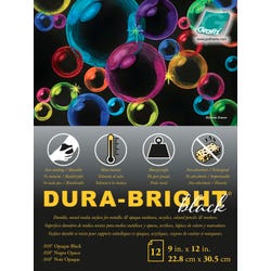 Image for Dura-Lar Grafix Dura-Bright Film, 9 x 12 Inch Pad, 0.010 Inch Thickness, Opaque Black, 12 Sheets from School Specialty