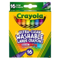 Image for Crayola Ultra Clean Washable Color Max Crayons, Large Size, Set of 16 from School Specialty