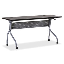 Image for Lorell Espresso/Silver Training Table, Silver Base, 60 x 23.5 x 29.5 Inches from School Specialty