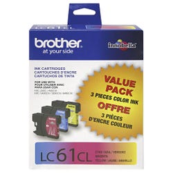 Image for Brother LC613PKS Ink Toner Cartridge, Multi-Color, Pack of 3 from School Specialty