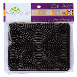 Jack Richeson Op Art Rubbing Plate, 7 x 7 Inches, Set of 6 Item Number 410874