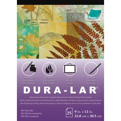Grafix Dura-Lar Clear Film, 9 x 12 Inches, 0.003 Inch Thickness, 25 Sheets, Item Number 2105216