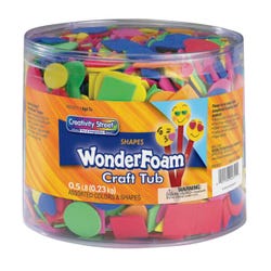 Image for WonderFoam Assorted Shapes, Assorted Colors, 1/2 Pound Tub from School Specialty