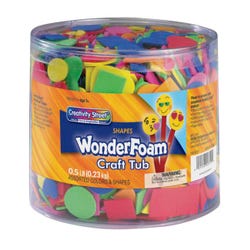 Image for WonderFoam Assorted Shapes, Assorted Colors, 1/2 Pound Tub from School Specialty