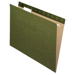 Image for School Smart Hanging File Folders, Letter Size, 1/5 Cut Tabs, Green, Pack of 25 from School Specialty
