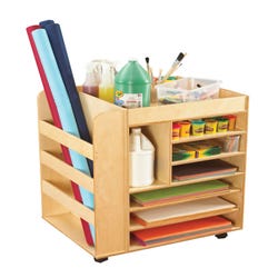 Image for Childcraft Mobile Art Cart with Storage Shelves, 29-3/4 x 24 x 33 Inches from School Specialty