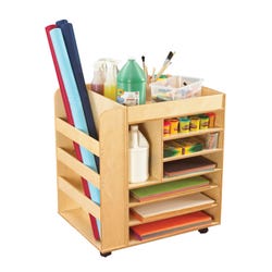 Image for Childcraft Mobile Art Cart with Storage Shelves, 29-3/4 x 24 x 33 Inches from School Specialty