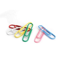 Image for School Smart Vinyl Coated Paper Clip, 1-1/4 Inches, Assorted Colors, Pack of 100 from School Specialty