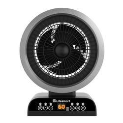 Image for LifeSmart 2-in-1 Digital Fan Heater with Oscillation, Black/Silver from School Specialty