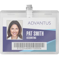 Image for Advantus Badge Kit, Clip-Style, Horiz, 4 x 3 Inches Badges, Pack of 50, WE/CL from School Specialty