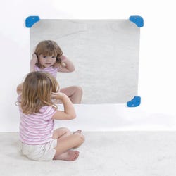 Children's Factory Square Mirror, 30 x 30 x 1/16 Inches, Polyethylene, Item Number 1427835