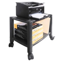Image for Kantek Mobile 2 Shelf Printer or Fax Stand, 14 x 13-1/4 x 20 Inches, Black from School Specialty