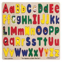Image for Melissa & Doug Colorful Uppercase and Lowercase Alphabet Puzzle, 52 Pieces from School Specialty