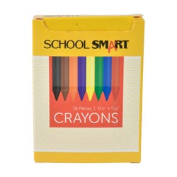 Image for School Smart Crayons, Standard Size, Assorted Colors, Set of 16 from School Specialty