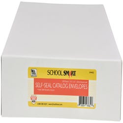 Image for School Smart Kwik-Tak Envelopes, 10 x 13 Inches, 28 lb, Kraft Brown, Box of 100 from School Specialty