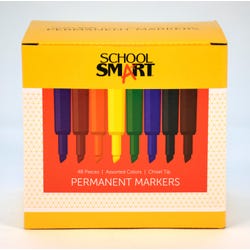 Image for School Smart Non-Toxic Permanent Markers, Broad Chisel Tip, Assorted Colors, Pack of 48 from School Specialty