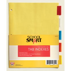 Image for School Smart 5 Tab Index Paper Dividers, Assorted Colors from School Specialty