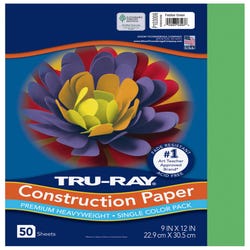 Image for Tru-Ray Sulphite Construction Paper, 9 x 12 Inches, Festive Green, 50 Sheets from School Specialty