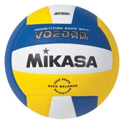Image for Mikasa VQ2000 Plus NFHS Volleyball, Size 5, Royal Blue/Gold/White from School Specialty