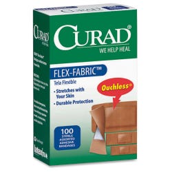 Image for Curad Flex-Fabric Bandages, Assorted Size, Woven Fabric, Pack of 100 from School Specialty