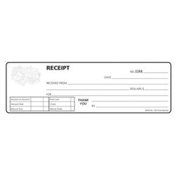 Image for Hammond & Stephens 2 parts Carbonless Record Receipt Book, 8-1/2 x 11 inches, 240 Receipts, Pre-Numbered from School Specialty