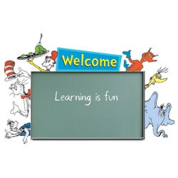 Image for Eureka Dr. Seuss Welcome Go Around Room Cutouts, 2 Panels, 24 x 17 Inches, 7 Pieces from School Specialty
