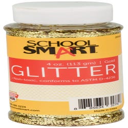 Image for School Smart Craft Glitter, 4 Ounce Jar, Gold from School Specialty