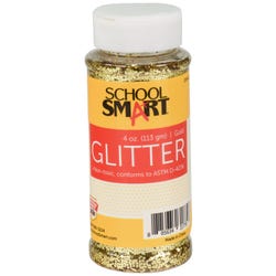 School Smart Craft Glitter, 4 Ounce Jar, Gold 2004127