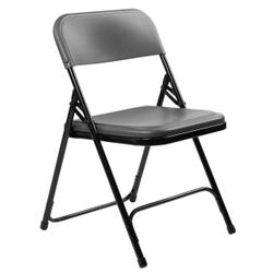 National Public Seating 800 Series Premium Lightweight Plastic Folding Chair, Charcoal Slate, 18-3/4 x 20-3/4 x 29-3/4 Inches, Item Number 2051325