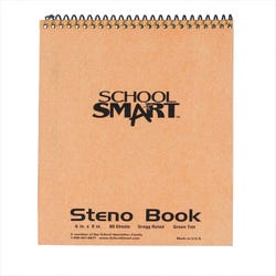 Image for School Smart Gregg Ruled Steno Notebook, 6 x 9 Inches, White, 80 Sheets from School Specialty