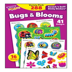 Image for Trend Enterprises Bugs and Blooms Scratch 'N Sniff Stinky Stickers, 41 Designs, 4 Scents, Pack of 288 from School Specialty