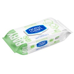 Nice'n Clean Baby Skin Health Wipes, Green Tea & Cucumber, Pack of 60 Wipes, Item Number 2104567