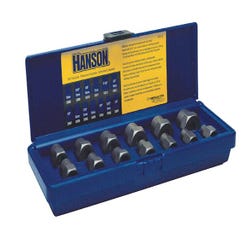 Image for Hanson 13-Piece Fractional Bolt Extractor Set, 3/8 Inch Drive, High Carbon Steel, Set of 13 from School Specialty