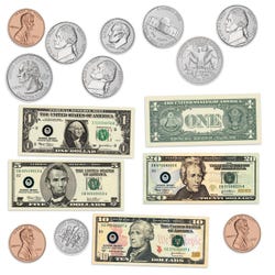 Image for Learning Resources Double-Sided Magnetic American Money, 45 Pieces from School Specialty