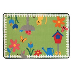 Carpets for Kids KID$Value Garden Time Rug, 4 x 6 Feet, Rectangle, Green, Item Number 1457512