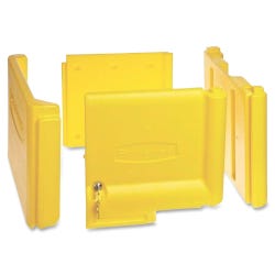Image for Rubbermaid Commercial Locking Janitor Cart Cabinet, 20 x 16 x 11-1/4 in, Yellow from School Specialty