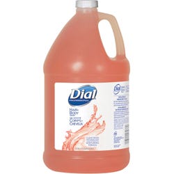 Image for Dial Professional Hair and Body Wash, 1 Gallon, Peach Scent, Pack of 4 from School Specialty