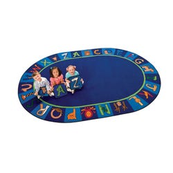 Carpets for Kids A to Z Animals Rug, 8 Feet 3 Inches x 11 Feet 8 Inches, Oval, Multicolored, Item Number 1285592