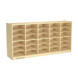 Image for Childcraft Mobile 30 Flat-Tray Capacity Cubby, 58-3/4 x 14-1/4 x 30 Inches from School Specialty