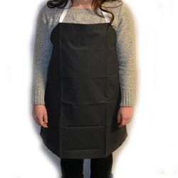 Image for Eisco Labs Black Rubber Bib Apron, Coated Cloth, Small, 30 x 27 Inches from School Specialty