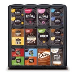 Image for Lavazza 4-column Beverage Packs Merchandiser, C200, 13-3/8 x 20-1/2, Black from School Specialty