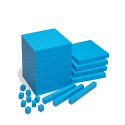 Image for School Smart Beginner Base Ten Blocks, Blue, 311 Pieces from School Specialty